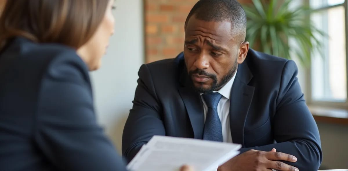 debt stressed male in debt counselling